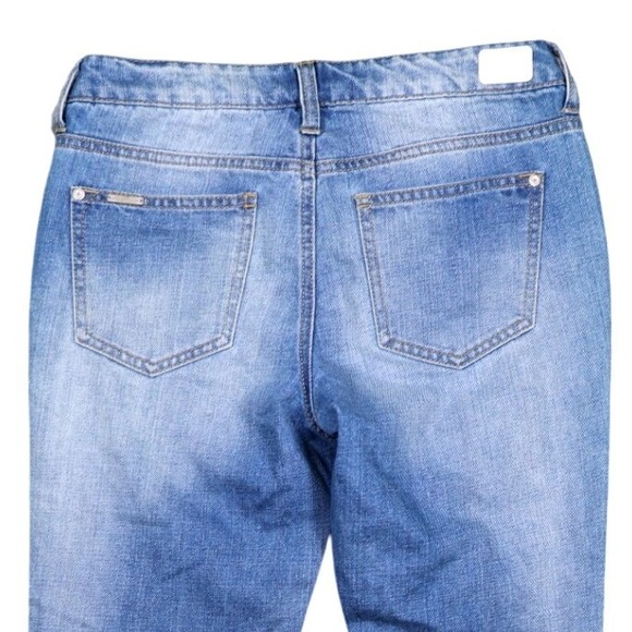 CELEBRITY PINK Women's Blue Distressed Denim Jeans Straight Leg Size 27 - Picture 4 of 8